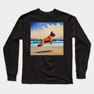 Boxer at the Beach Long Sleeve T-Shirt